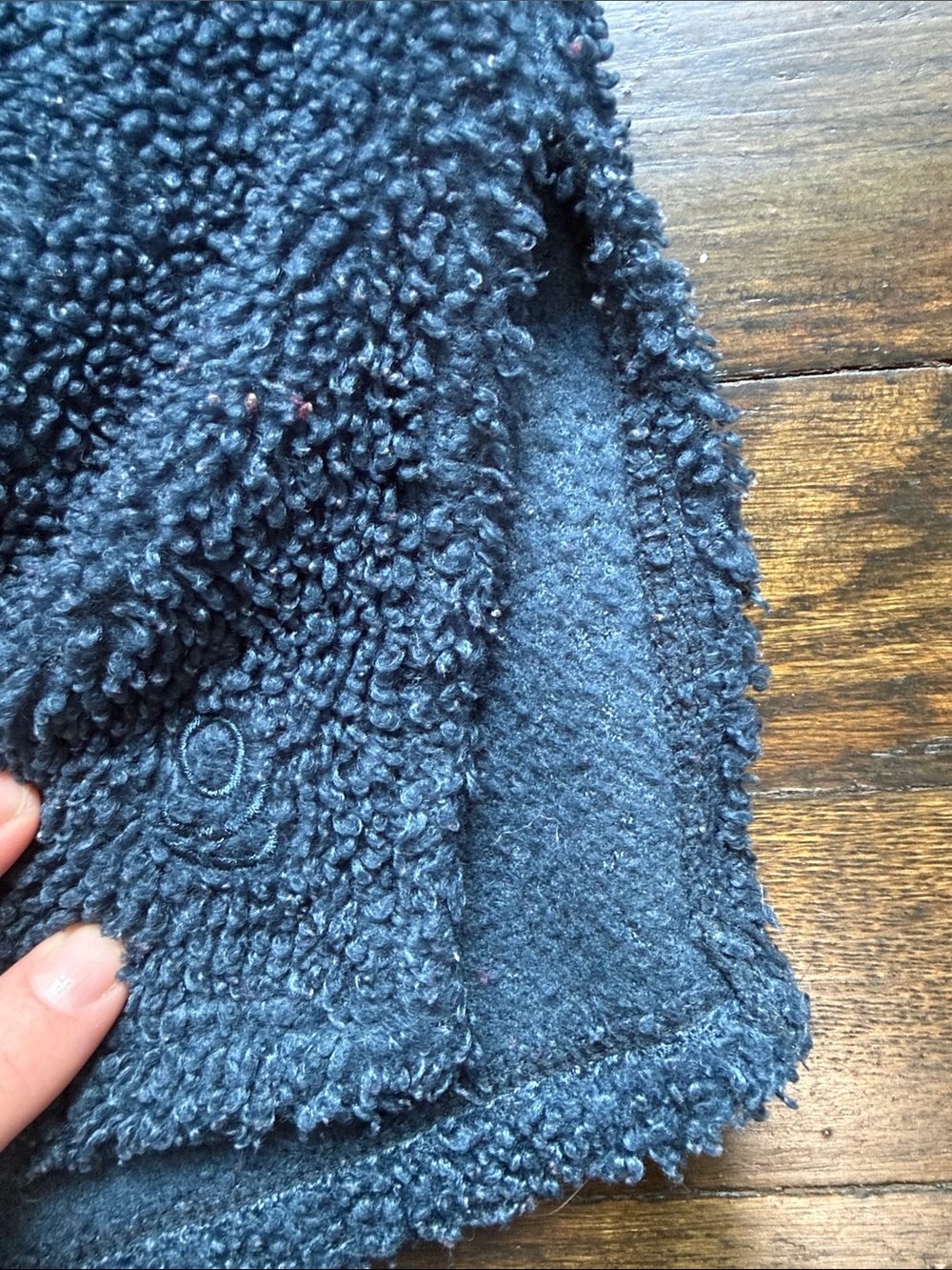 Cuddl Duds Navy Sherpa Pullover - Soft Fleece - Picture 4 of 8